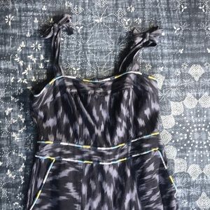 Ett:twa Anthropologie romper pretty blue ikat print size 14 BNWT